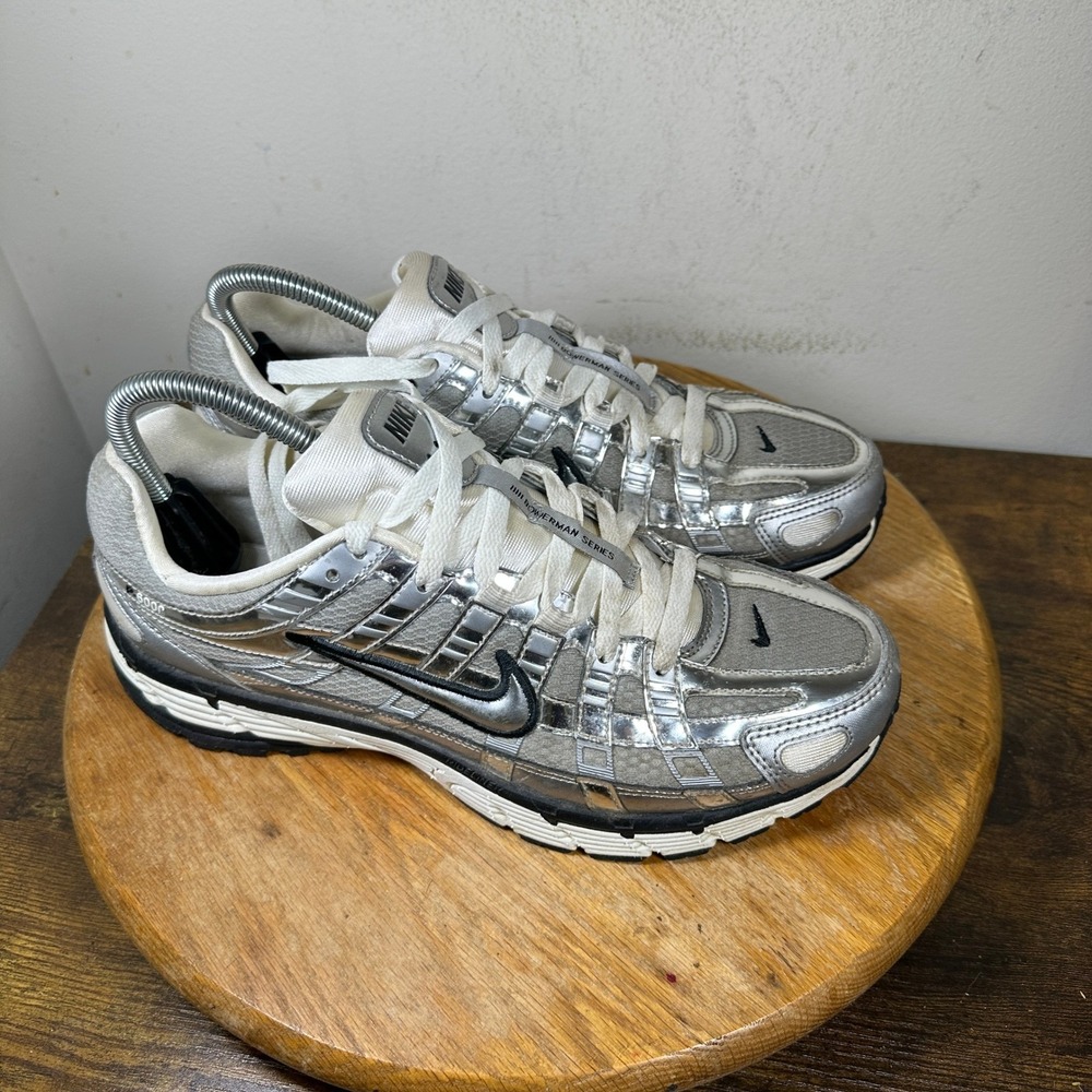 Nike P-6000 Bowerman Series Metallic Silver Sail CN0149-001 Mens 8.5 Shoe